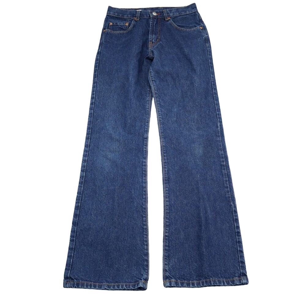Lucky Brand Pants Womens 6 Blue Straight Mid Rise Medium Wash Denim Button Jeans